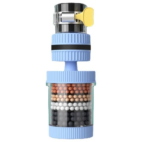 Removable and washable six-layer household faucet filter