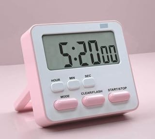 Digital Kitchen Timer & Stopwatch - 24-Hour Countdown Large LCD Display Loud Alarm Magnetic Back Retractable Stand Study Timer for Students Cooking Timer, Workout Stopwatch 1