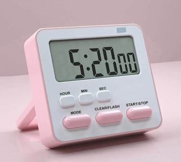 Digital Kitchen Timer & Stopwatch - 24-Hour Countdown Large LCD Display Loud Alarm Magnetic Back Retractable Stand Study Timer for Students Cooking Timer, Workout Stopwatch