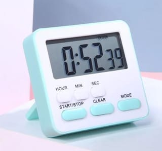 Digital Kitchen Timer & Stopwatch - 24-Hour Countdown Large LCD Display Loud Alarm Magnetic Back Retractable Stand Study Timer for Students Cooking Timer, Workout Stopwatch 3