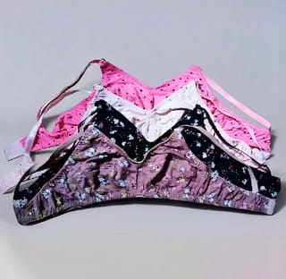 4 Pieces Printed Stretchable Bra for Women All Season Cotton Fabric Stylish Everyday Style Multiple Color 2