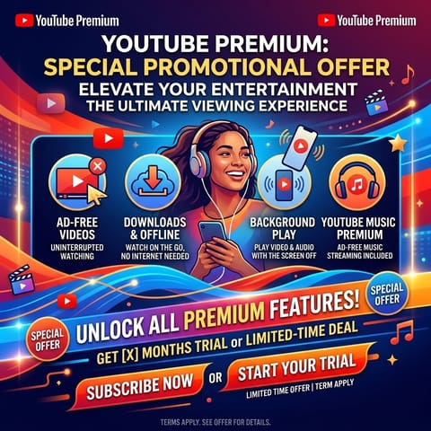 🔥 ইউটিউব দেখুন সম্পূর্ণ অ্যাড-ফ্রি! YouTube Premium-এর স্পেশাল অফার! 🔥