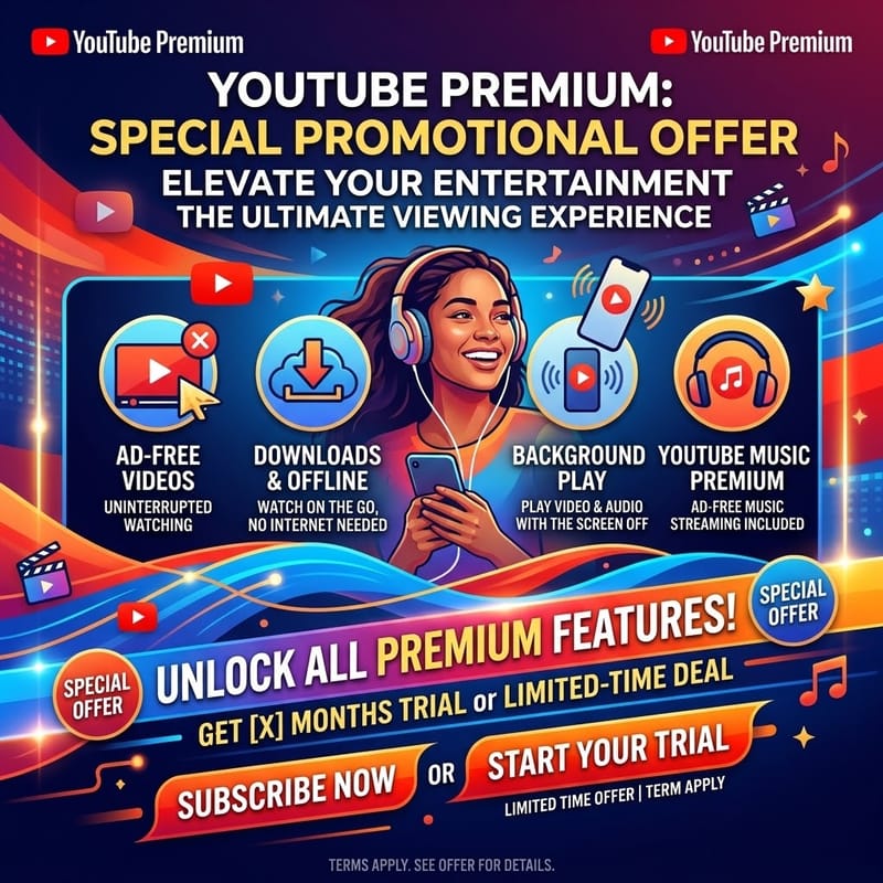 🔥 ইউটিউব দেখুন সম্পূর্ণ অ্যাড-ফ্রি! YouTube Premium-এর স্পেশাল অফার! 🔥