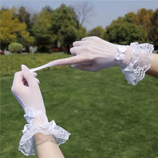 Vintage Lolita Lace Hand Gloves – Elegant Black Mesh Party Gloves 🖤✨ 2