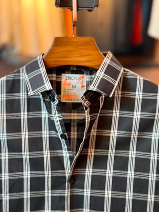 Aurenzo Black Check Casual Shirt 2