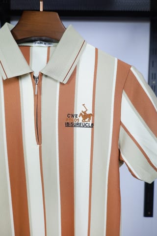 Stripe Polo T-Shirt 2