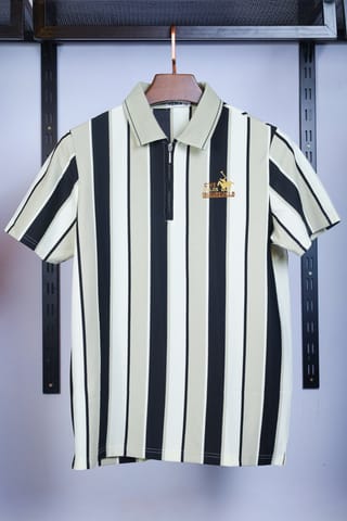Stripe Polo T-Shirt 1