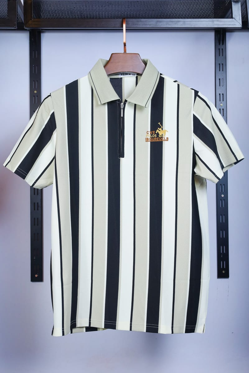 Stripe Polo T-Shirt