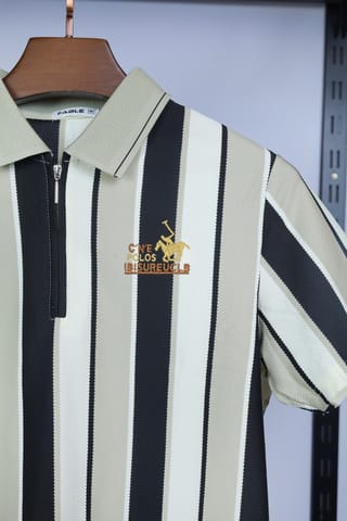 Stripe Polo T-Shirt 2