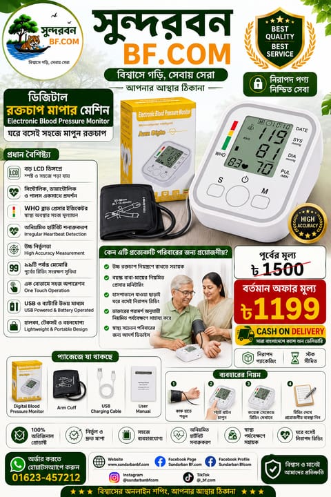 🩺 Electronic Digital Blood Pressure Monitor