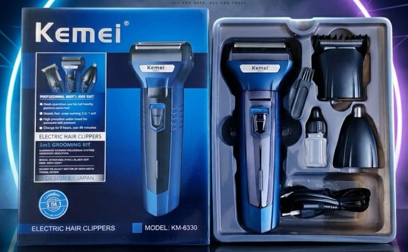 Kemei 5 in 1 Professional Rechargeable Hair Clipper