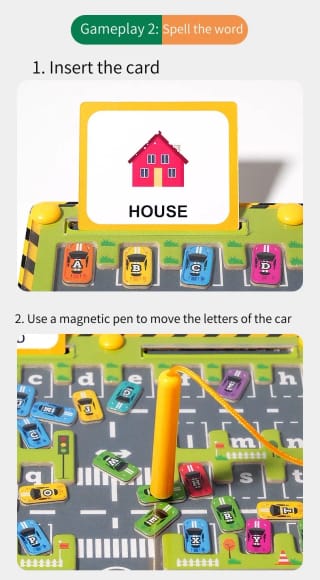 Magnetic Alphabet Car Parking Game 5