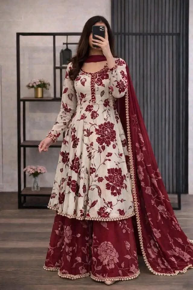 Golap Gown Three Piece🌹🌺