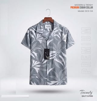 Premium Short Sleeve Cuban Collar Shirt 1
