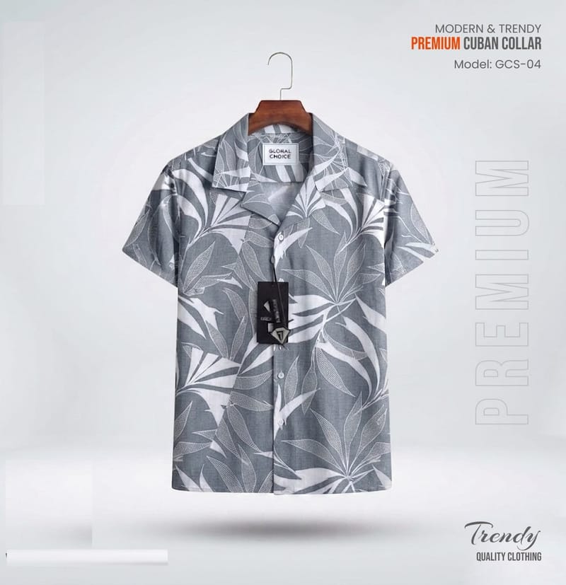 Premium Short Sleeve Cuban Collar Shirt