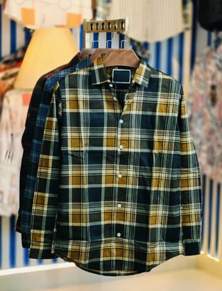 Pure Cotton full Sleeve Check & Print  3