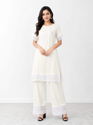 Ladies Long Tshirt and Pant Set 2