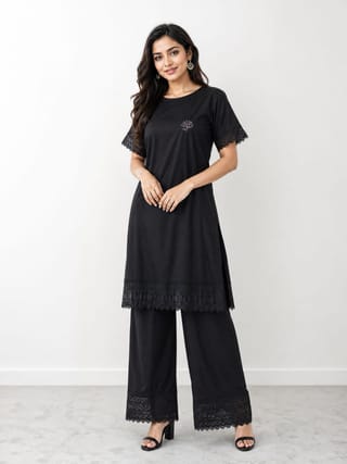 Ladies Long Tshirt and Pant Set 5