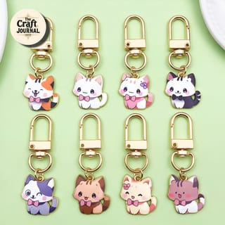 Cute Bow-Tie Kitty Keychain 1