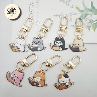 Cute Bow-Tie Kitty Keychain 2