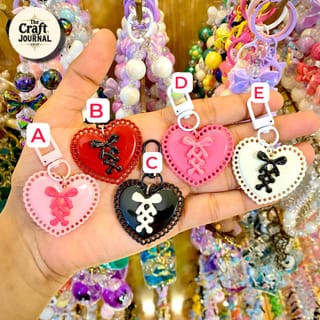 Heart Ribbon Keychain 5