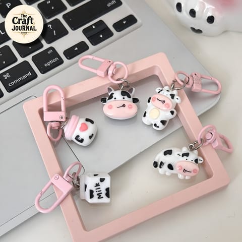 Cow Charm Keychain