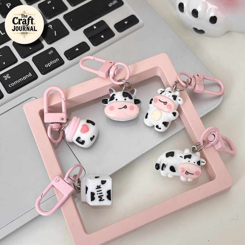 Cow Charm Keychain