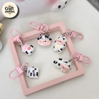 Cow Charm Keychain 3