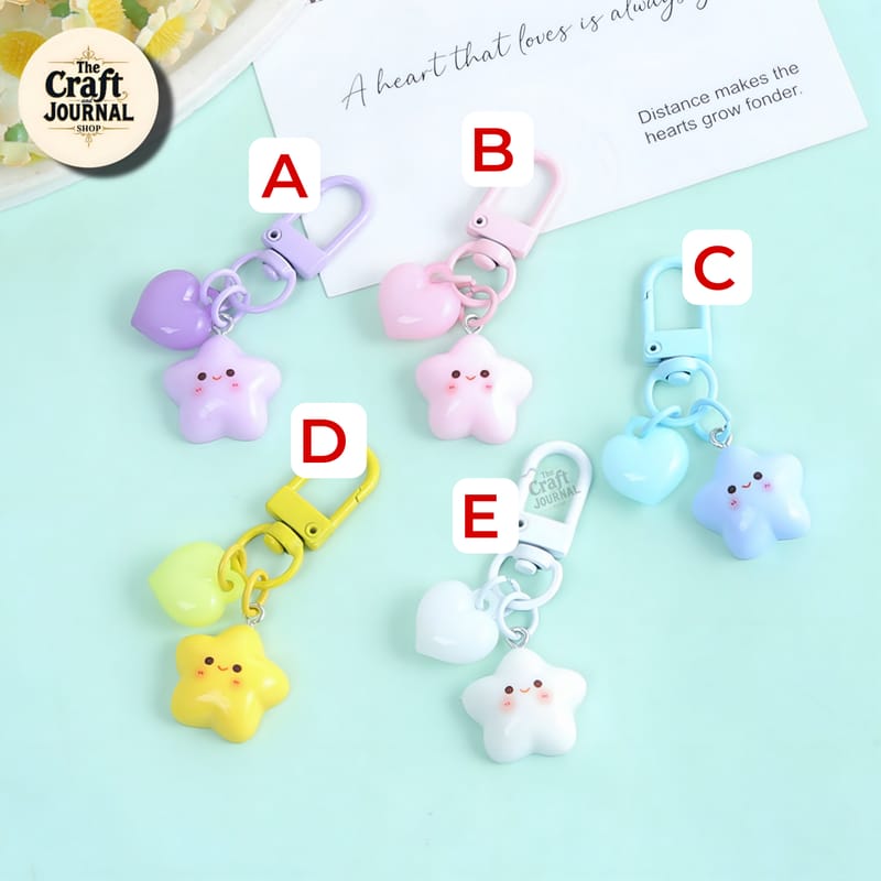 Star & Heart Keychain