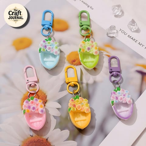 Flower Boat Keychain