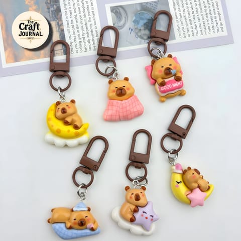 Sleepy Capybara Keychain