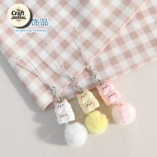 Cute Stacked Kitty Plush Phone Charm 2