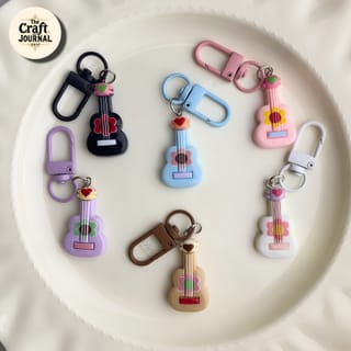 Mini Guitar Keychain 1
