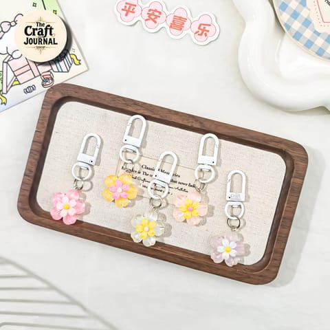 Translucent Daisy Flower Keychain