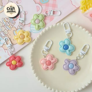Flower Puff Keychain 1