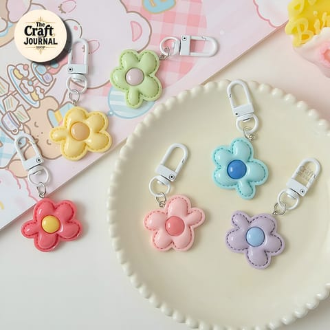 Flower Puff Keychain