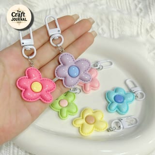 Flower Puff Keychain 4