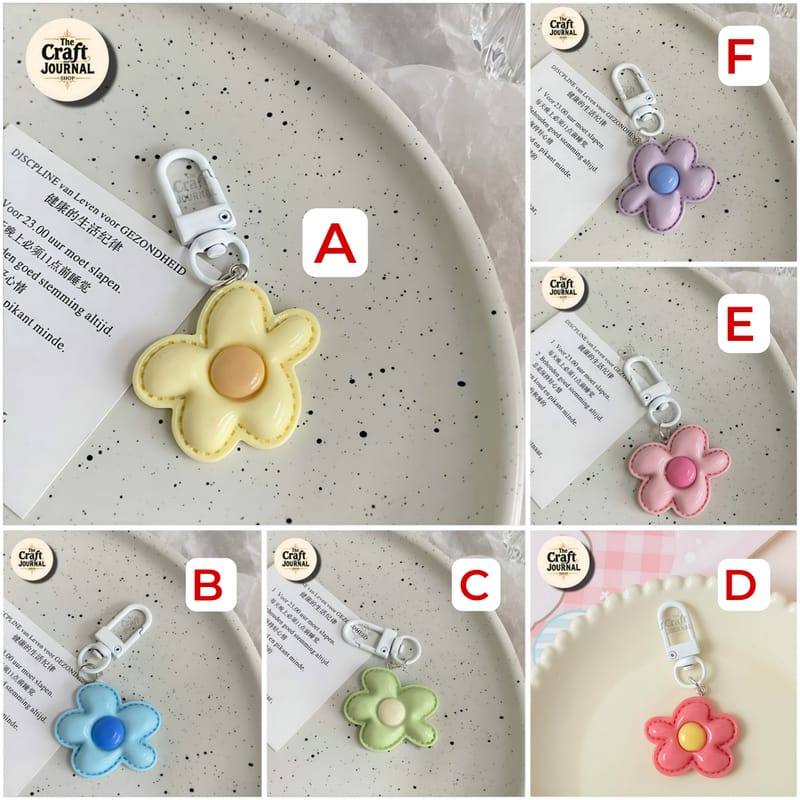 Flower Puff Keychain