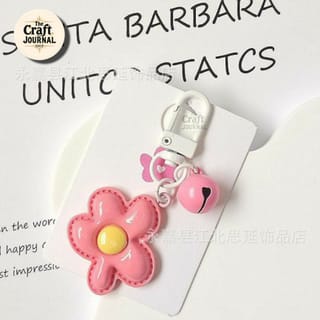 Flower Puff Bell Keychain 2