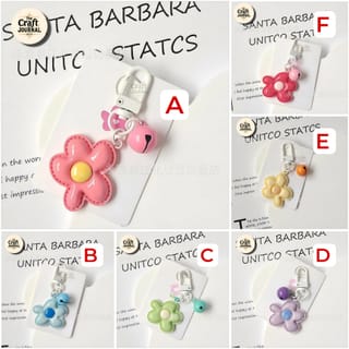 Flower Puff Bell Keychain 5