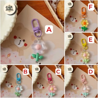 Glossy Flower Keychain 5
