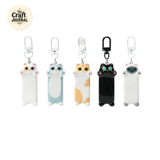 Cute Cat Peeking Keychain 3