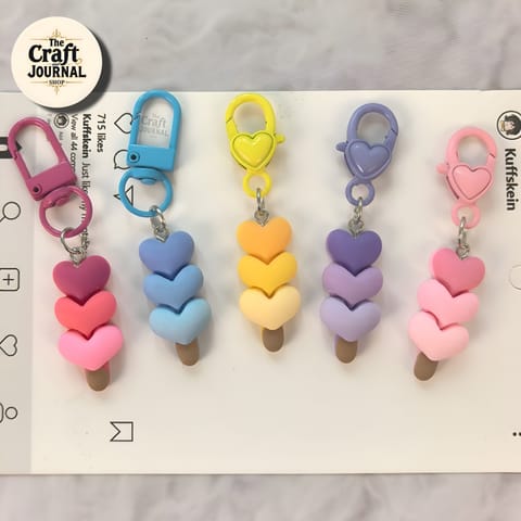 Heart Ice Cream Keychain
