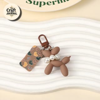 Balloon Dog Charm Keychain 2