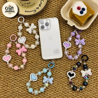 Beaded Heart Phone Charm 4