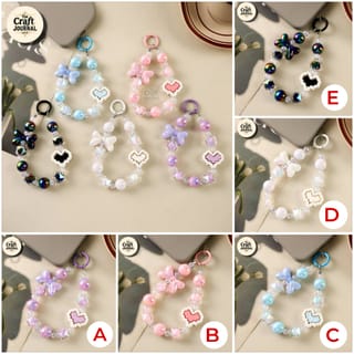 Beaded Heart Phone Charm 5