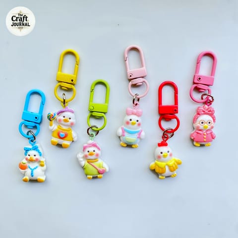 Cute Duckling Character Keychain
