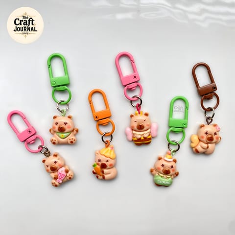 Seasonal Bear Charm Keychain