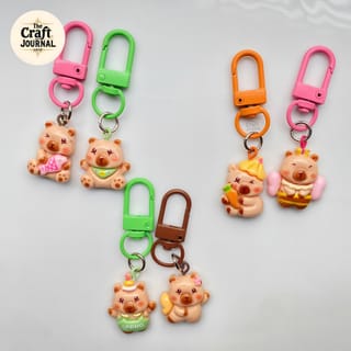 Seasonal Bear Charm Keychain 2