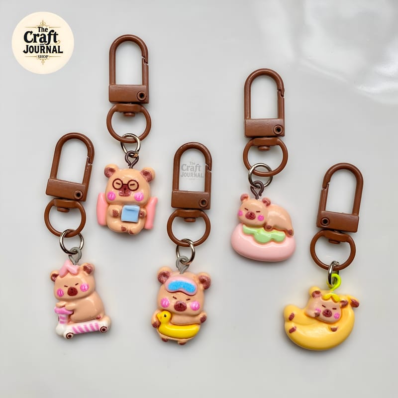 Capybara Charm Keychain